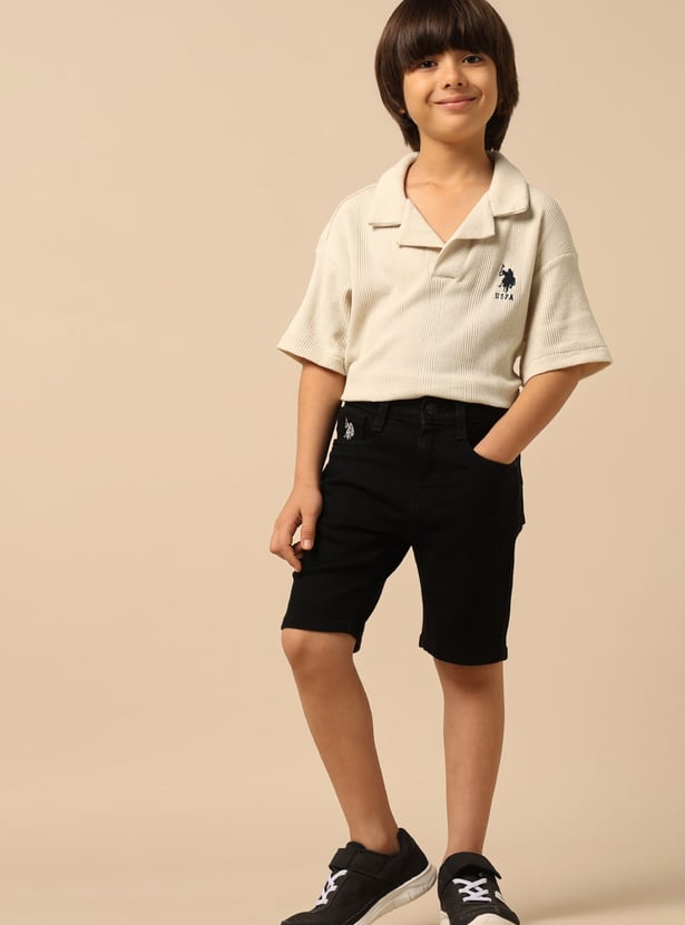 US POLO ASSN KIDS Boys Solid Polo T-shirt