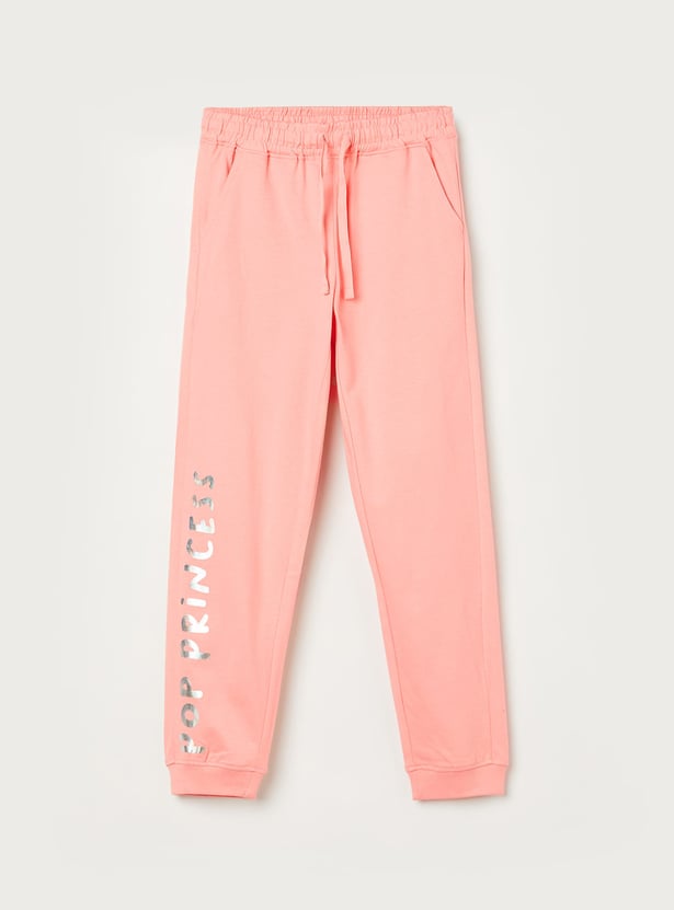 FAME FOREVER Girls Typographic Print Elasticated Joggers