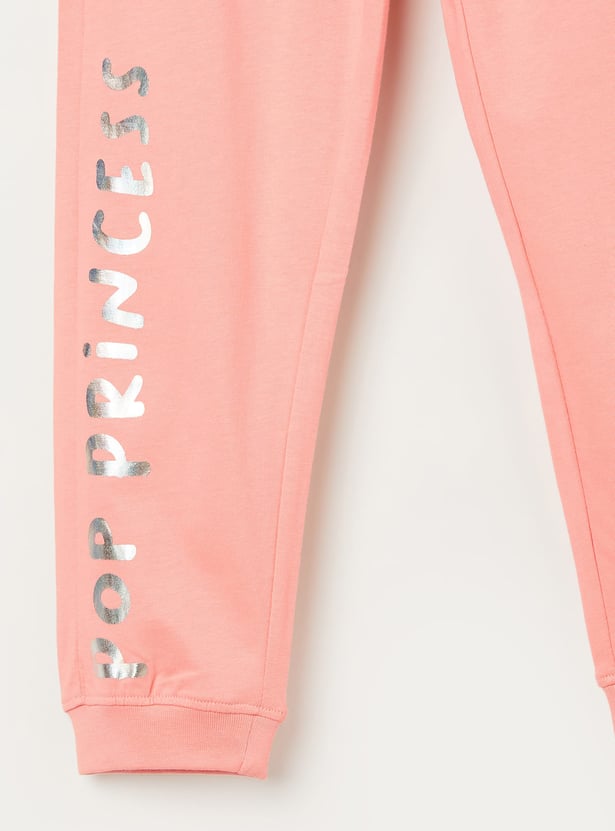 FAME FOREVER Girls Typographic Print Elasticated Joggers