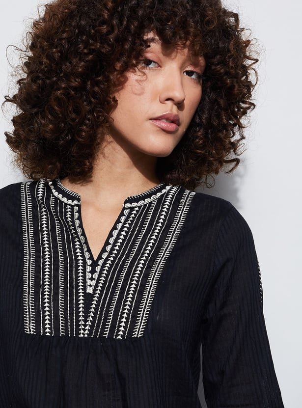 FAME FOREVER Embroidered Top