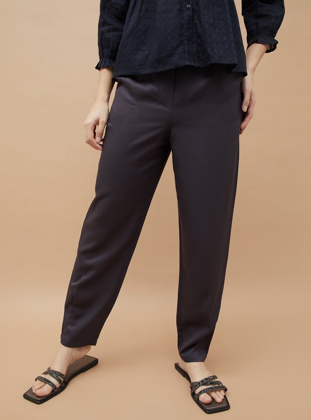 FAME FOREVER Solid Straight Trousers