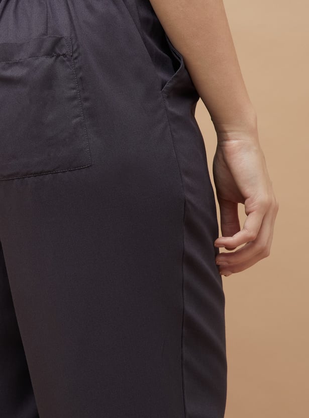 FAME FOREVER Solid Straight Trousers