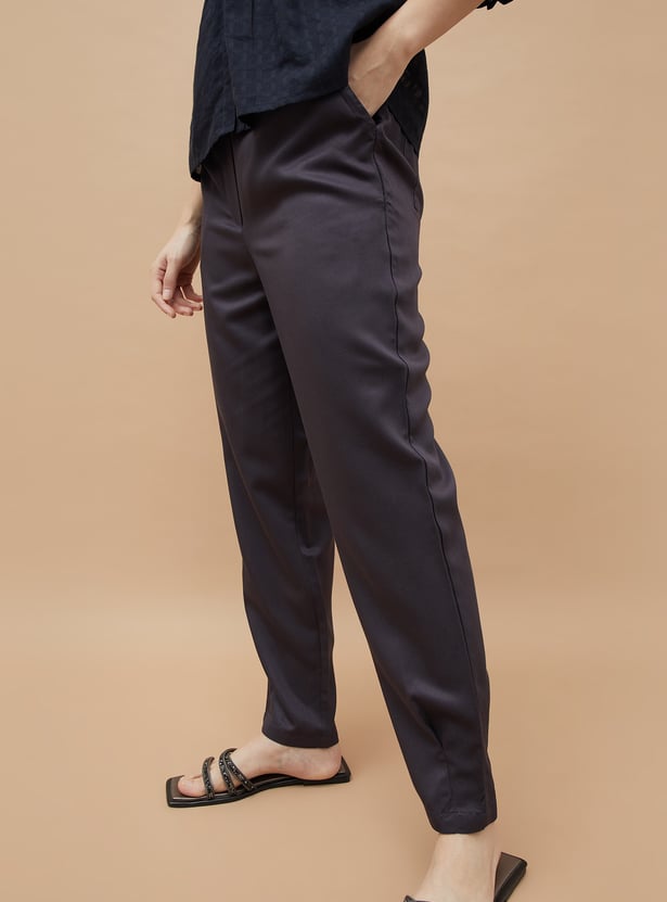 FAME FOREVER Solid Straight Trousers