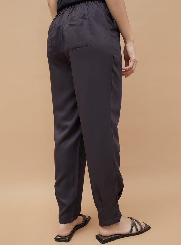 FAME FOREVER Solid Straight Trousers