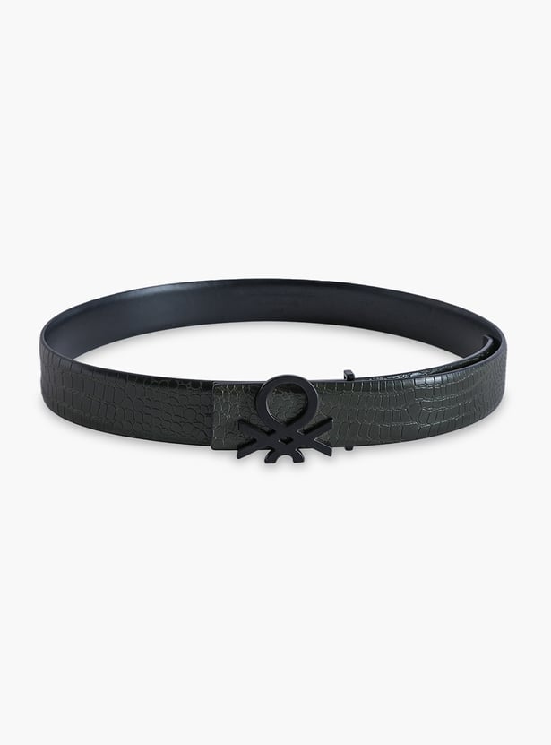 UNITED COLORS OF BENETTON Embossed Leather Belt