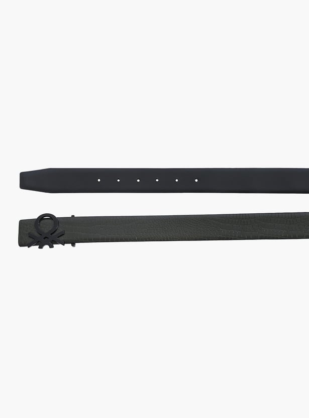 UNITED COLORS OF BENETTON Embossed Leather Belt