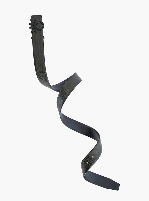 UNITED COLORS OF BENETTON Embossed Leather Belt