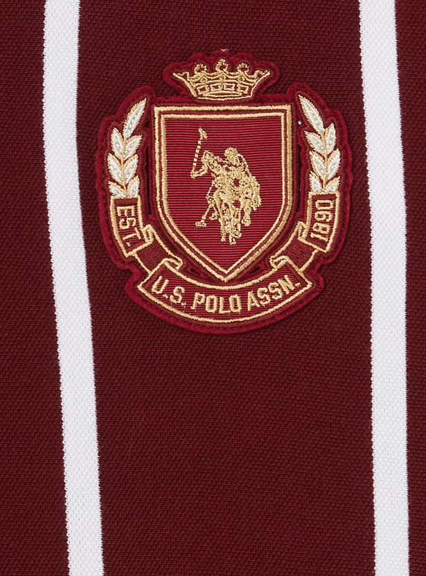 US POLO ASSN KIDS Boys Striped Relaxed Fit T-shirt