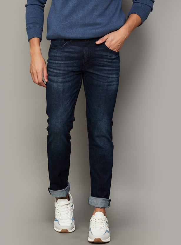 LEVI'S Dark Washed Slim Straight Jeans