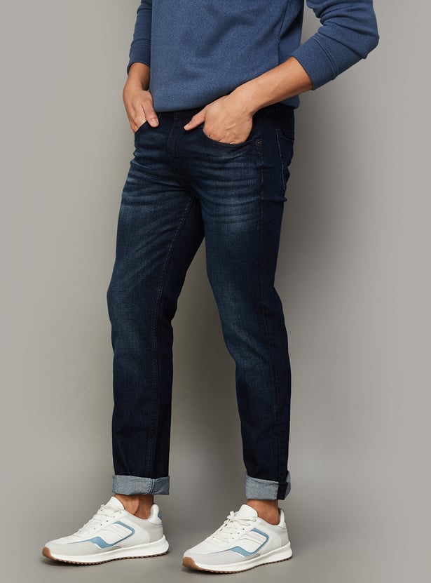 LEVI'S Dark Washed Slim Straight Jeans