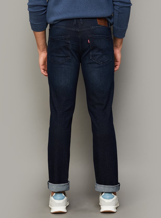 LEVI'S Dark Washed Slim Straight Jeans