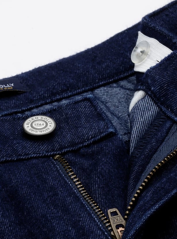ALLEN SOLLY Boys Darkwashed Cargo Jeans