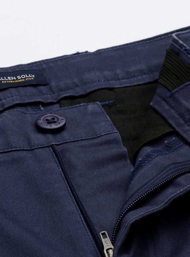ALLEN SOLLY Boys Solid Slim Fit Trousers