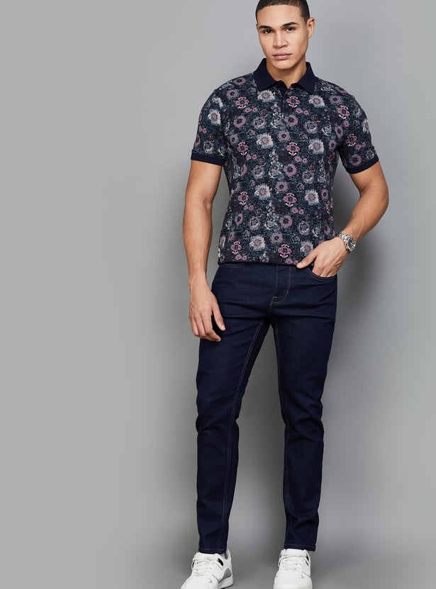FLYING MACHINE Darkwashed Slash Jeans (Slim Tapered)