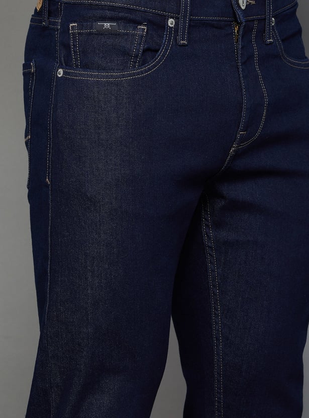 FLYING MACHINE Darkwashed Slash Jeans (Slim Tapered)