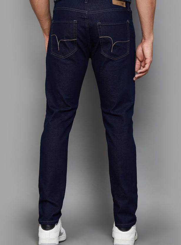FLYING MACHINE Darkwashed Slash Jeans (Slim Tapered)