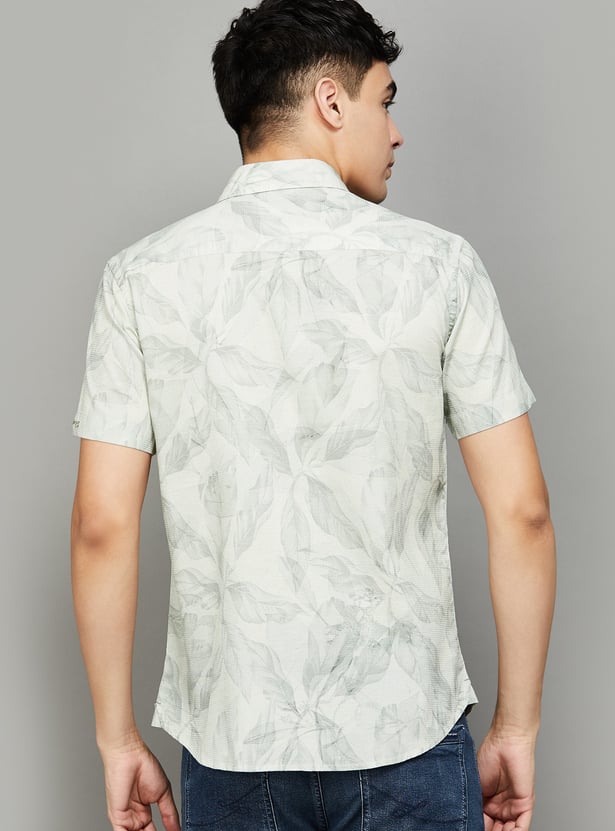 US POLO ASSN Leaf Print Regular Fit Shirt