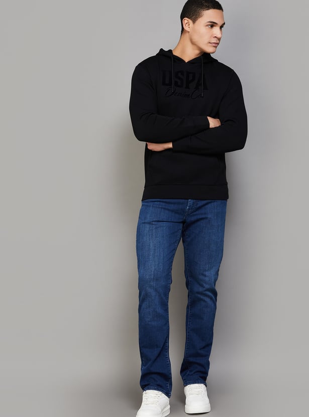 US POLO ASSN Brand Print Hooded Sweatshirt