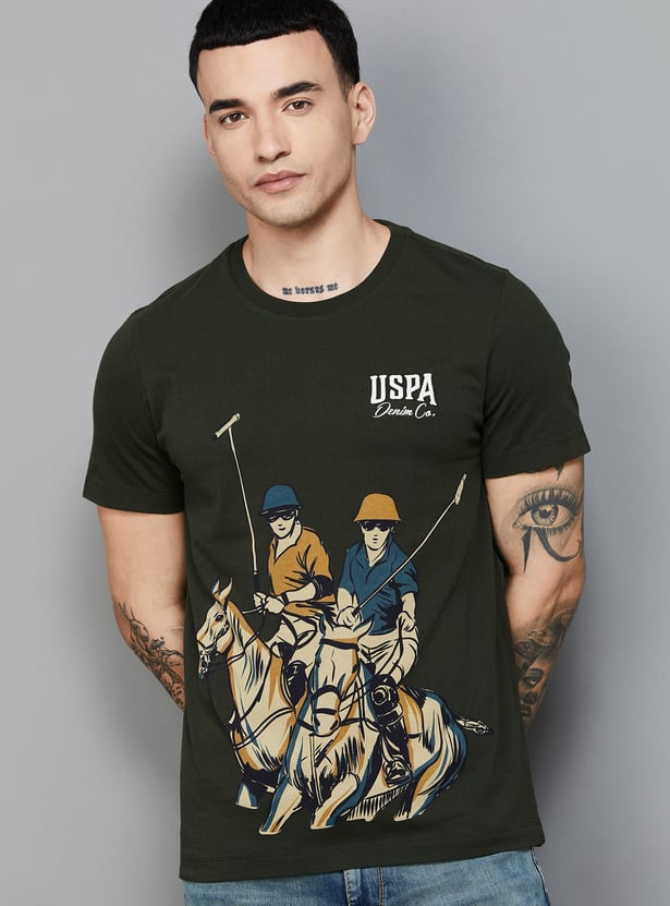 USPA Printed Slim Fit T-shirt