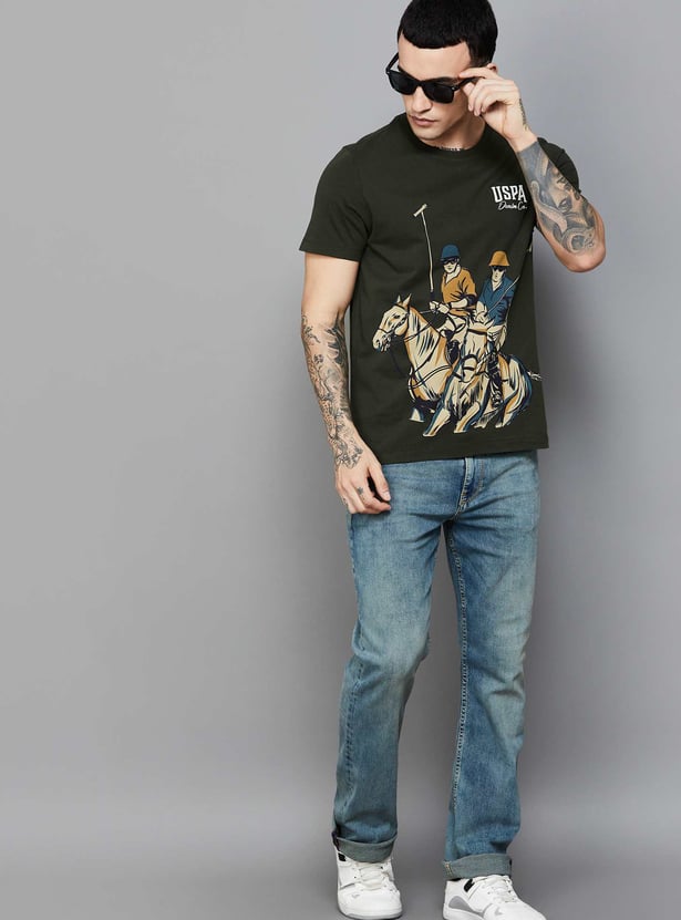 USPA Printed Slim Fit T-shirt