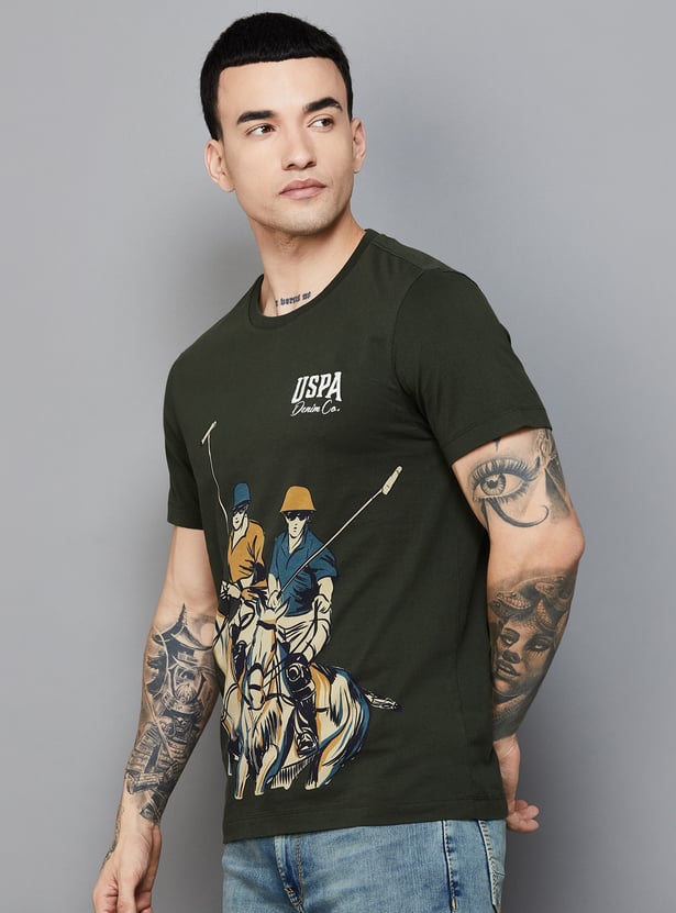 USPA Printed Slim Fit T-shirt