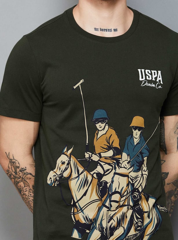 USPA Printed Slim Fit T-shirt