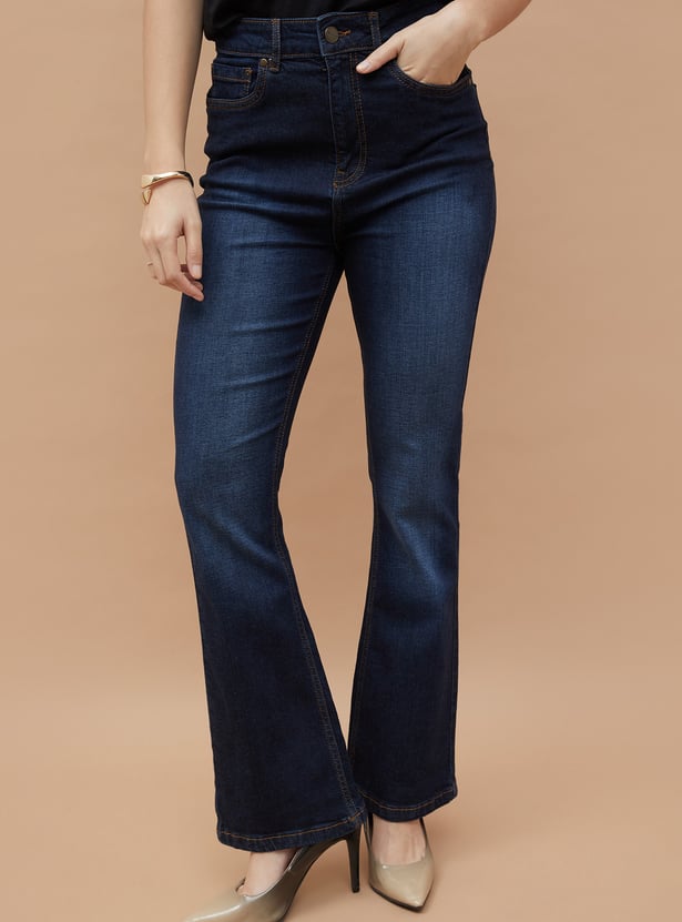 FAME FOREVER Dark Wash Boot Cut Jeans