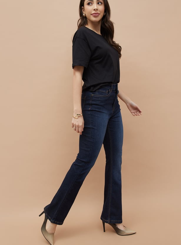 FAME FOREVER Dark Wash Boot Cut Jeans