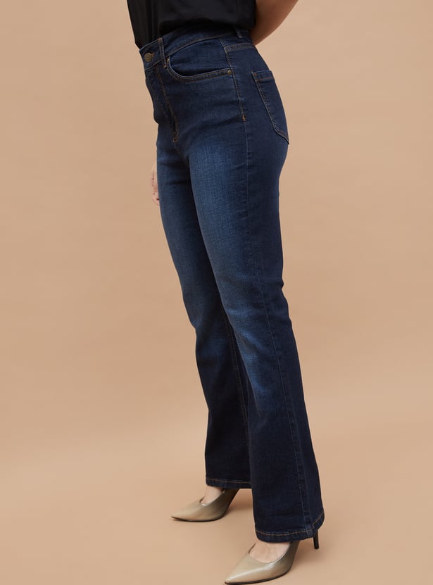 FAME FOREVER Dark Wash Boot Cut Jeans