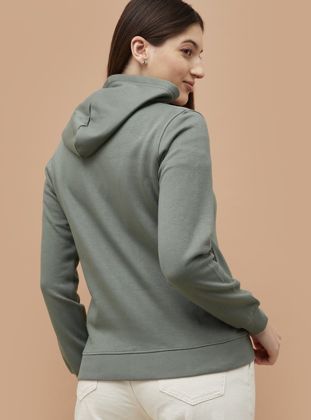 FAME FOREVER Solid Hooded Sweatshirt
