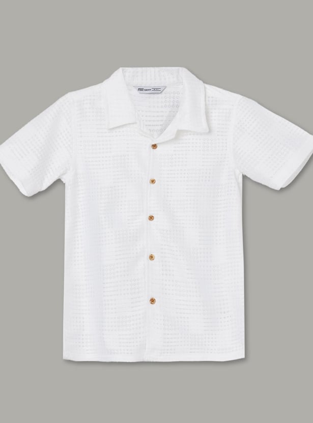 FAME FOREVER Boys Textured Shirt