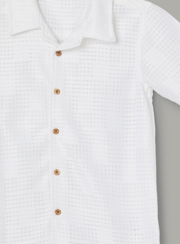 FAME FOREVER Boys Textured Shirt