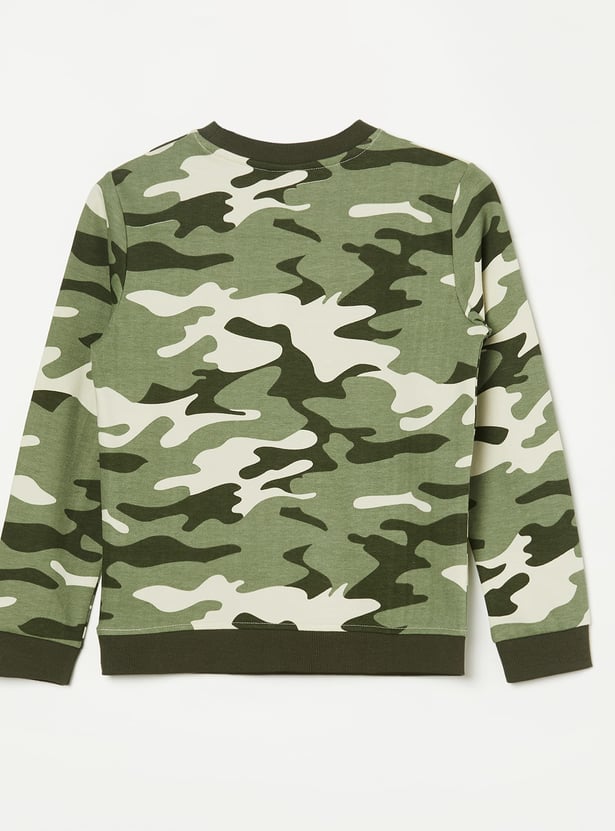 FAME FOREVER Boys Camouflage Print Sweatshirt
