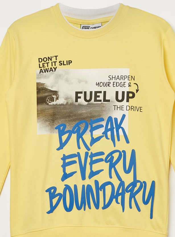 FAME FOREVER Boys Graphic Print Sweatshirt