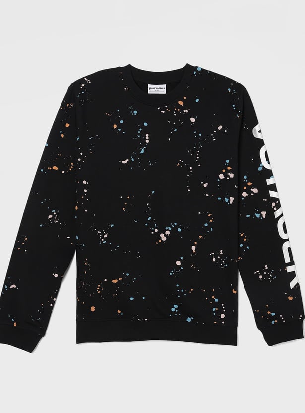 FAME FOREVER Boys Paint Splattered Sweatshirt