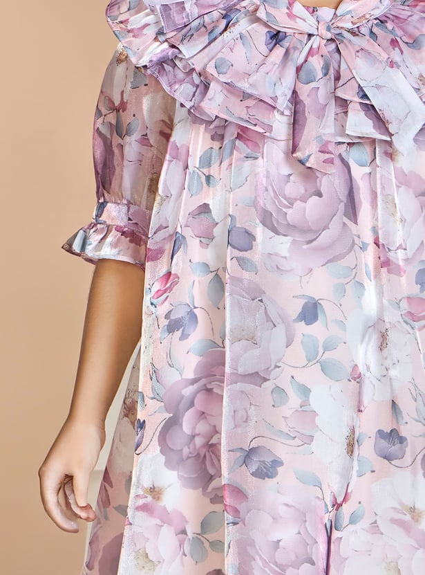 PEPPERMINT Girls Floral Print A-line Dress