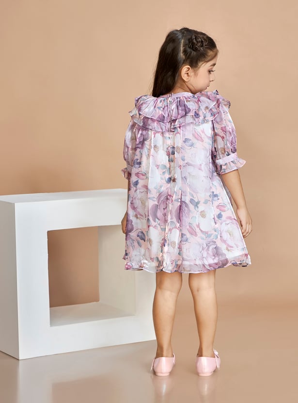PEPPERMINT Girls Floral Print A-line Dress