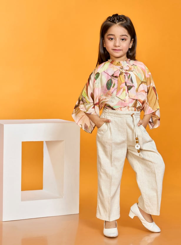 PEPPERMINT Girls Printed Top and Trousers