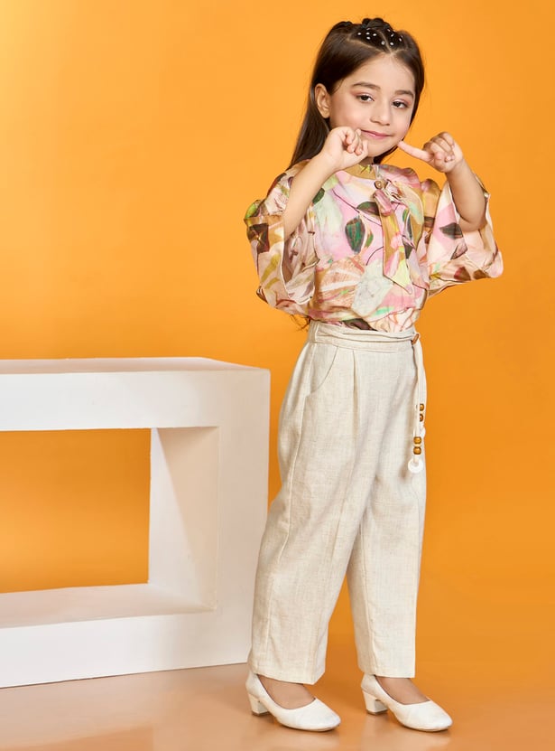PEPPERMINT Girls Printed Top and Trousers