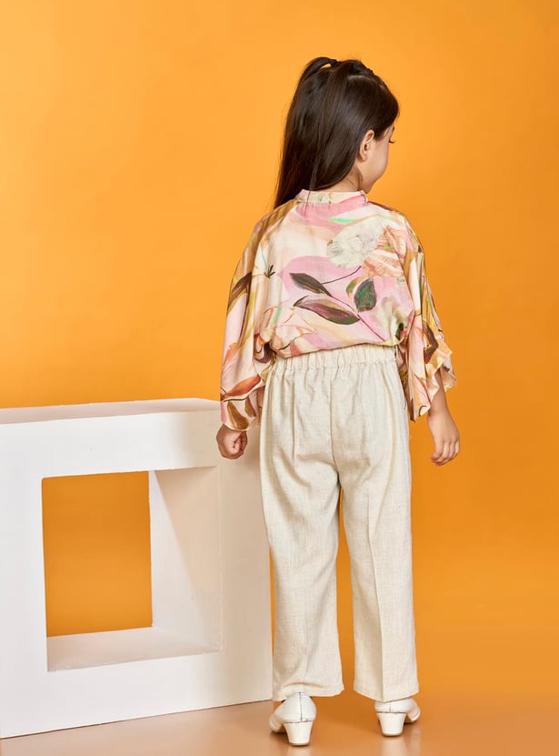 PEPPERMINT Girls Printed Top and Trousers