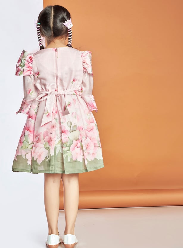 PEPPERMINT Girls Floral Print A-line Dress