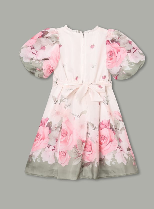 PEPPERMINT Girls Floral Print A-line Dress