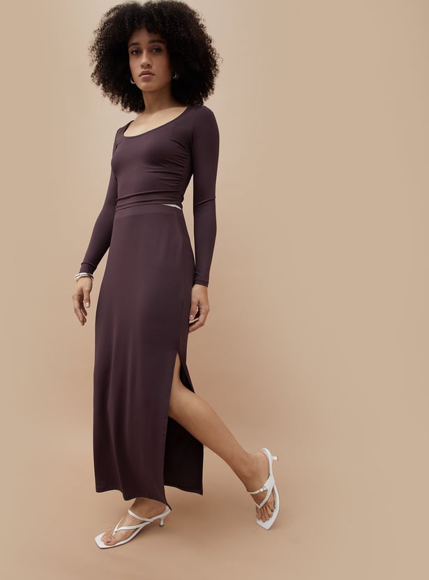 GINGER Solid Slitted Skirt