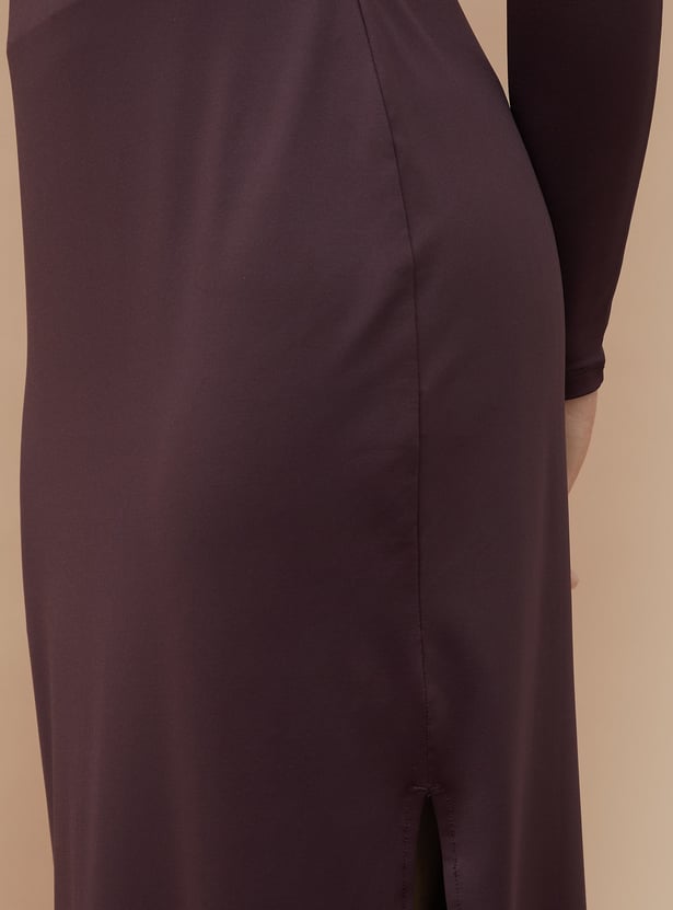GINGER Solid Slitted Skirt