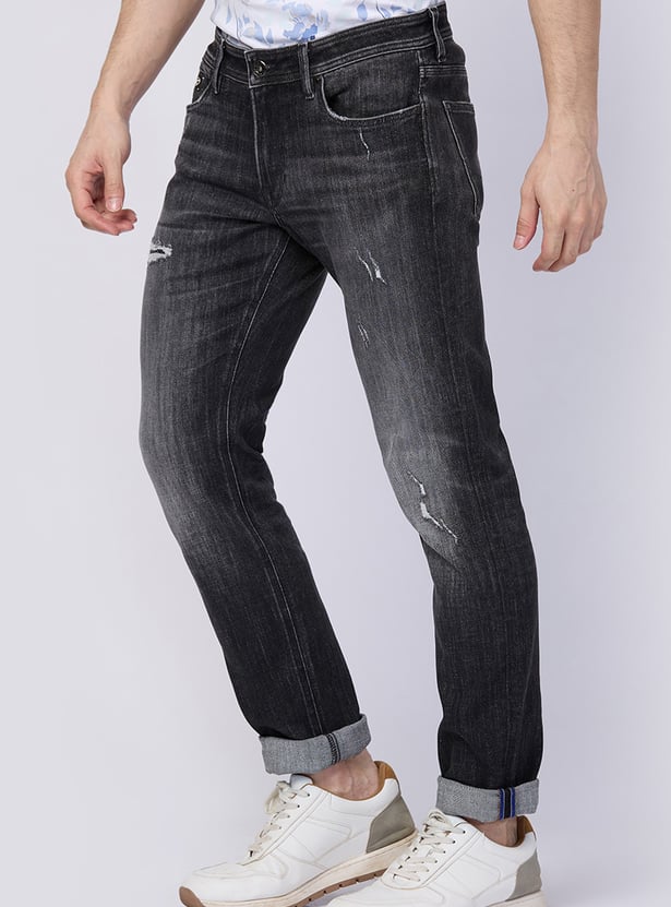 KILLER Stonewashed Slim Straight Jeans