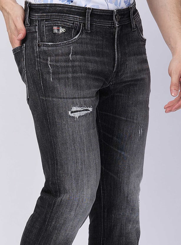KILLER Stonewashed Slim Straight Jeans