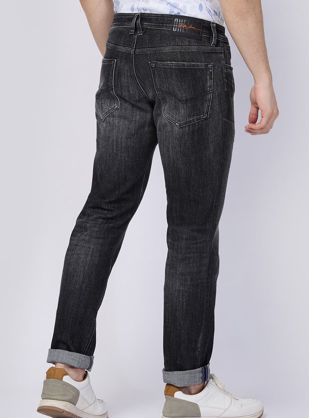 KILLER Stonewashed Slim Straight Jeans