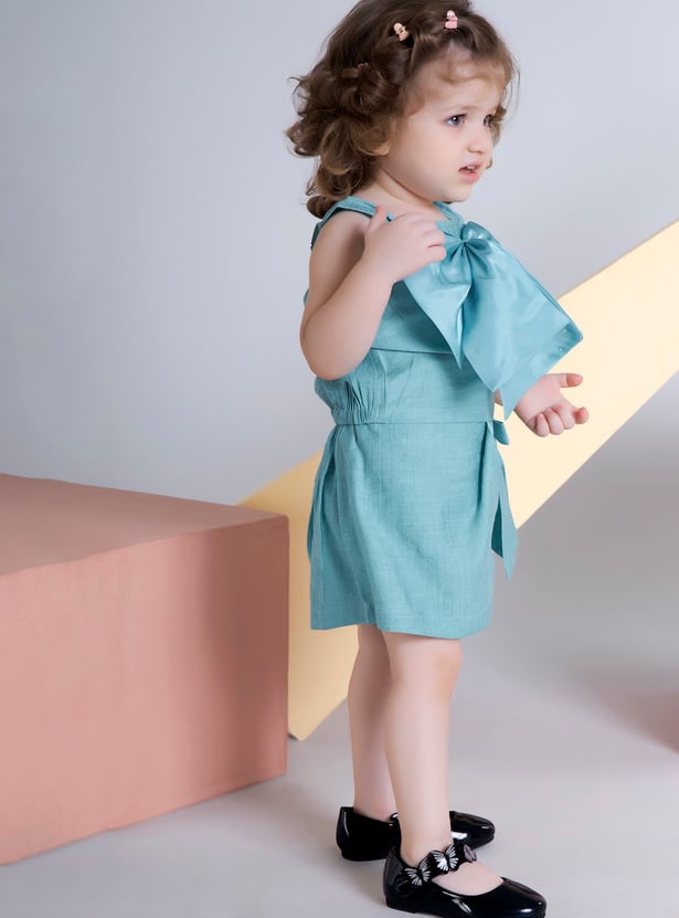 PEPPERMINT Girls Bow Detail Top with Skort