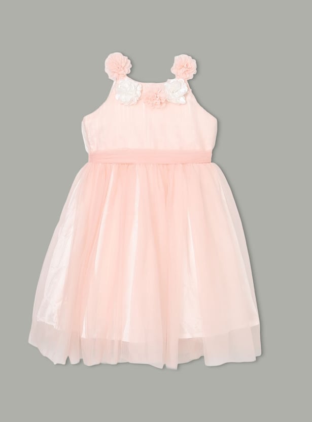 PEPPERMINT Girls Floral Applique A-line Dress