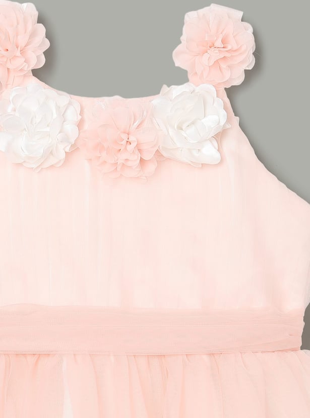 PEPPERMINT Girls Floral Applique A-line Dress